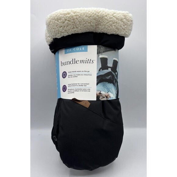JJ Cole Accessories - JJ Cole BundleMitts Black Winter Stroller Hand Muff Attachment New NIP